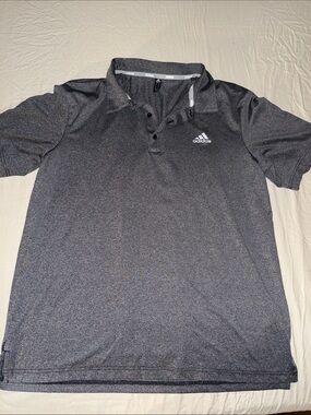 adidas Dark Gray Heather Men's Athletic Polo